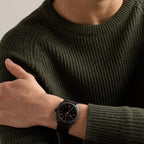 Machine Men Quartz Black Dial Analog Leather Watch FS6187