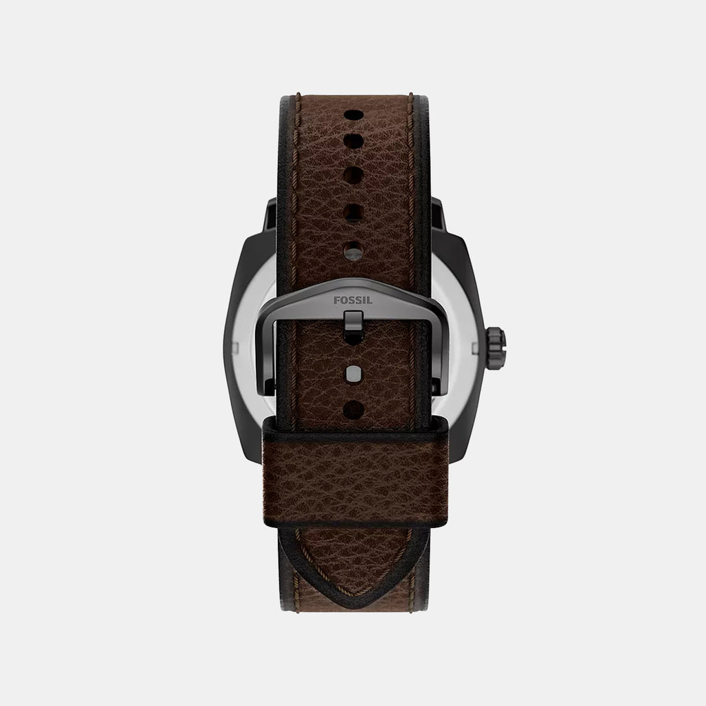 Machine Men Quartz Black Dial Analog Leather Watch FS6187