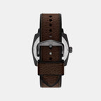 Machine Men Quartz Black Dial Analog Leather Watch FS6187
