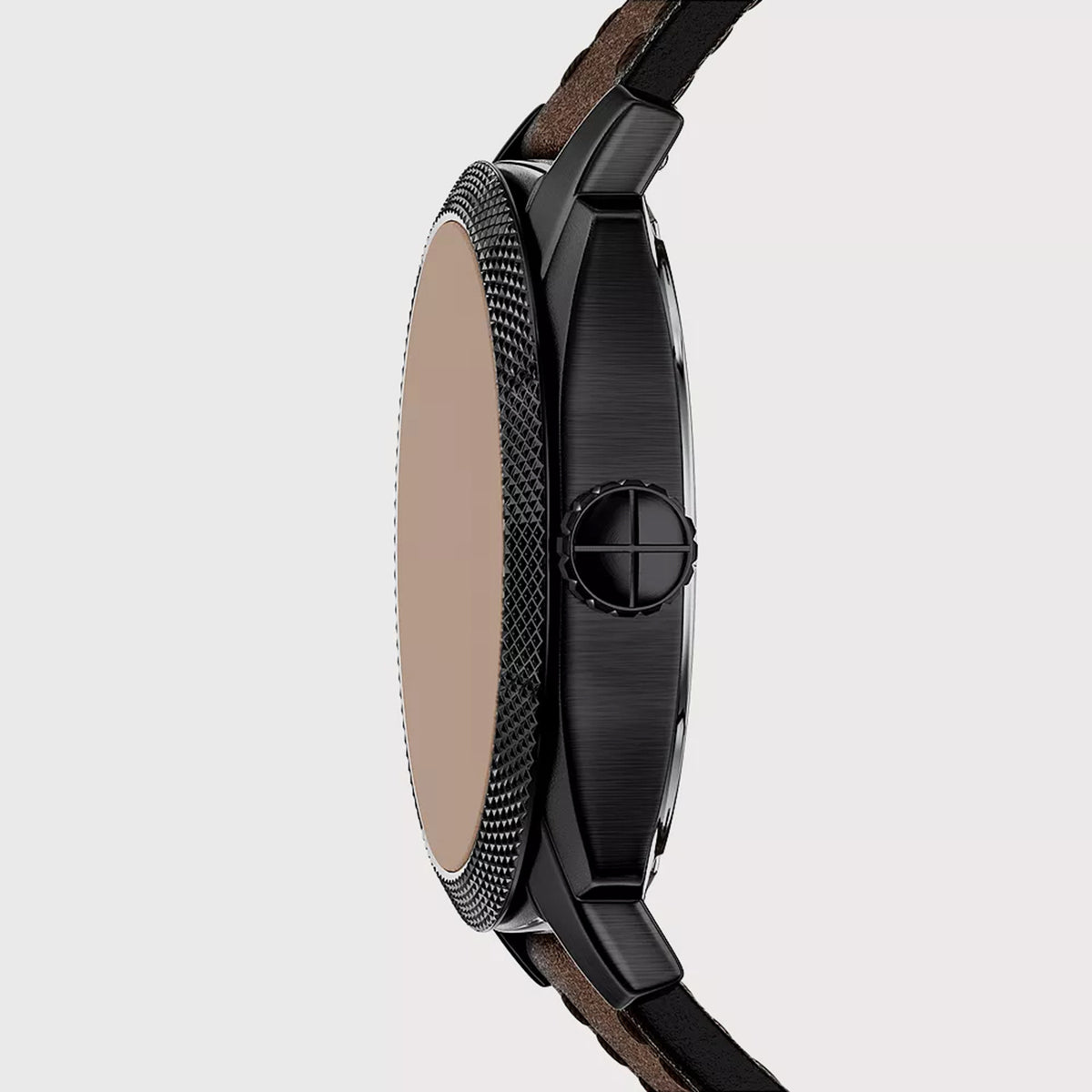 Machine Men Quartz Black Dial Analog Leather Watch FS6187