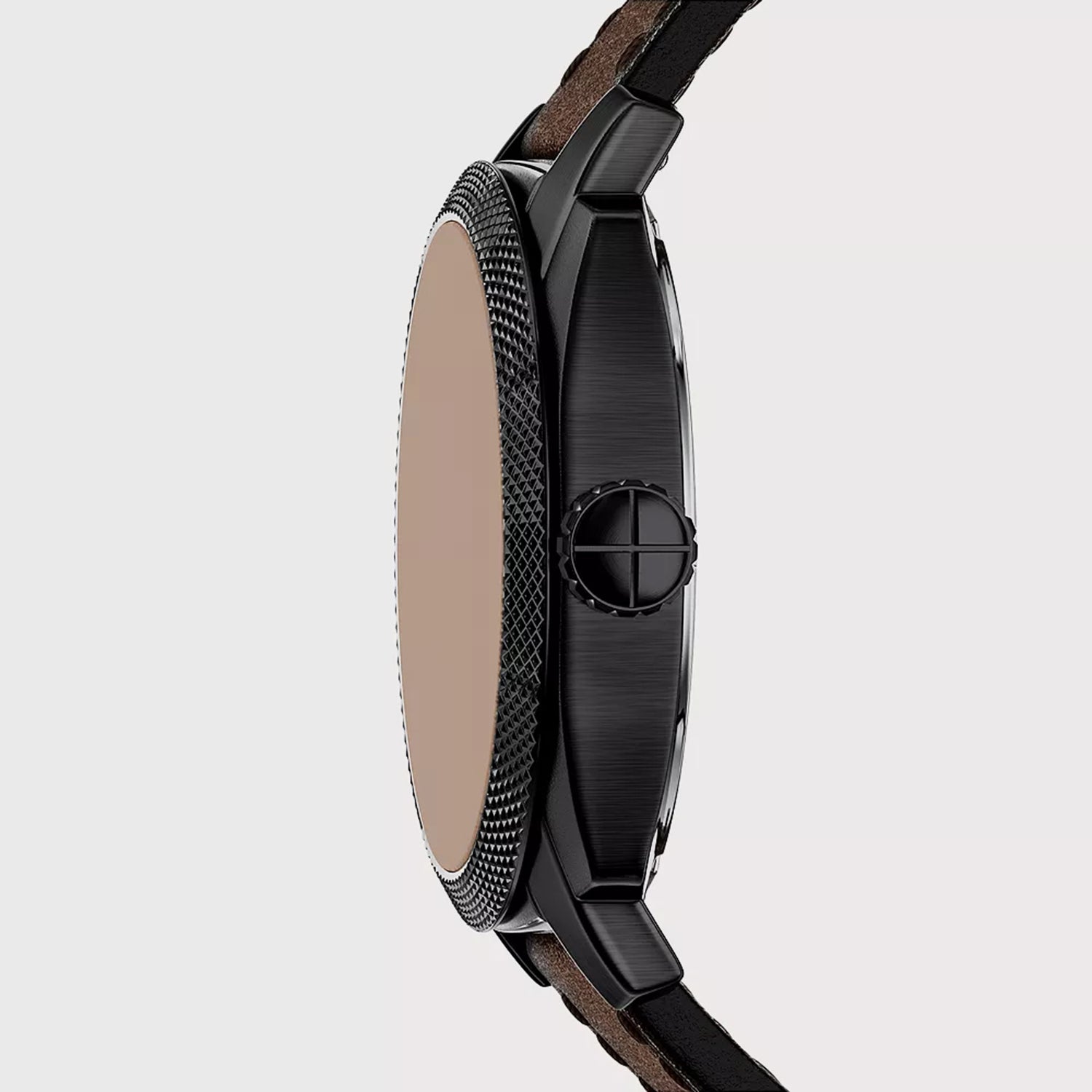 Machine Men Quartz Black Dial Analog Leather Watch FS6187