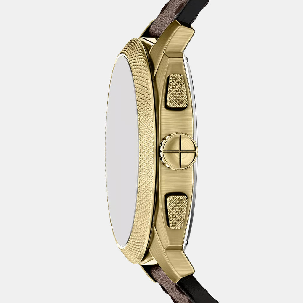 Machine Men Quartz Brown Dial Chronograph Leather Watch FS6188