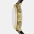 Machine Men Quartz Brown Dial Chronograph Leather Watch FS6188