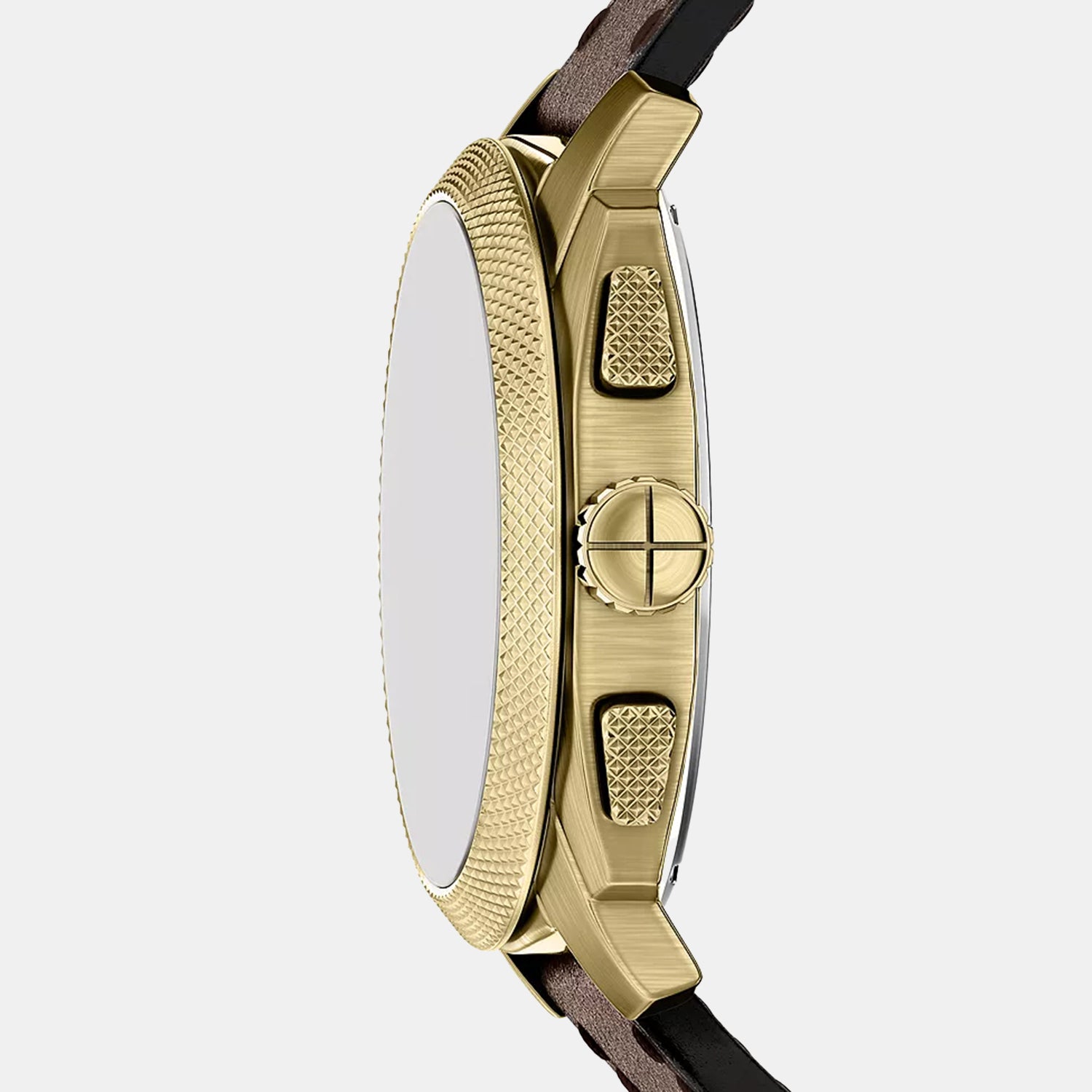 Machine Men Quartz Brown Dial Chronograph Leather Watch FS6188
