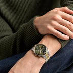 Neutra Men Quartz Green Dial Chronograph Stainless Steel Watch FS6189