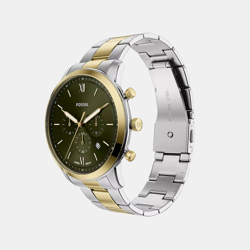 Neutra Men Quartz Green Dial Chronograph Stainless Steel Watch FS6189