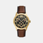Townsman Men Quartz Black Dial Analog-digital Leather Watch FS6190