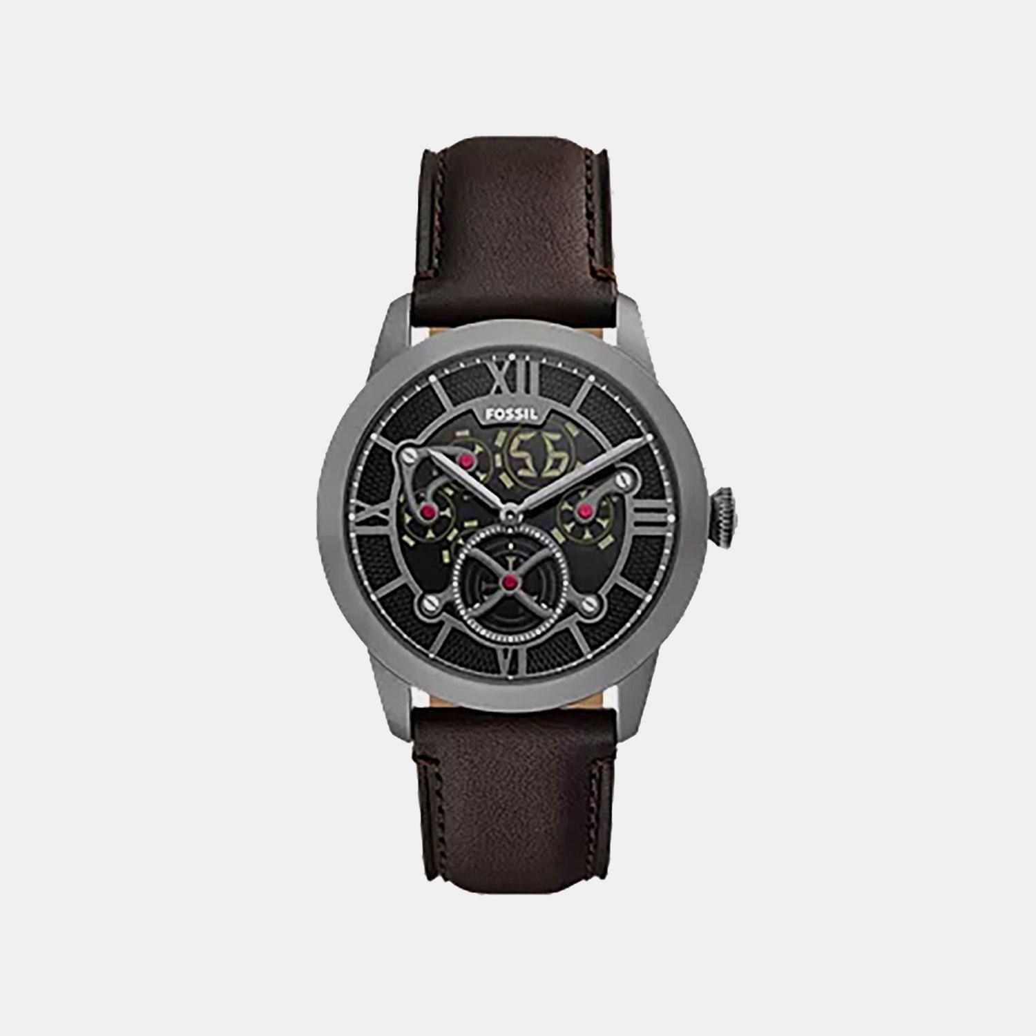 Townsman Men Quartz Black Dial Analog-digital Leather Watch FS6191