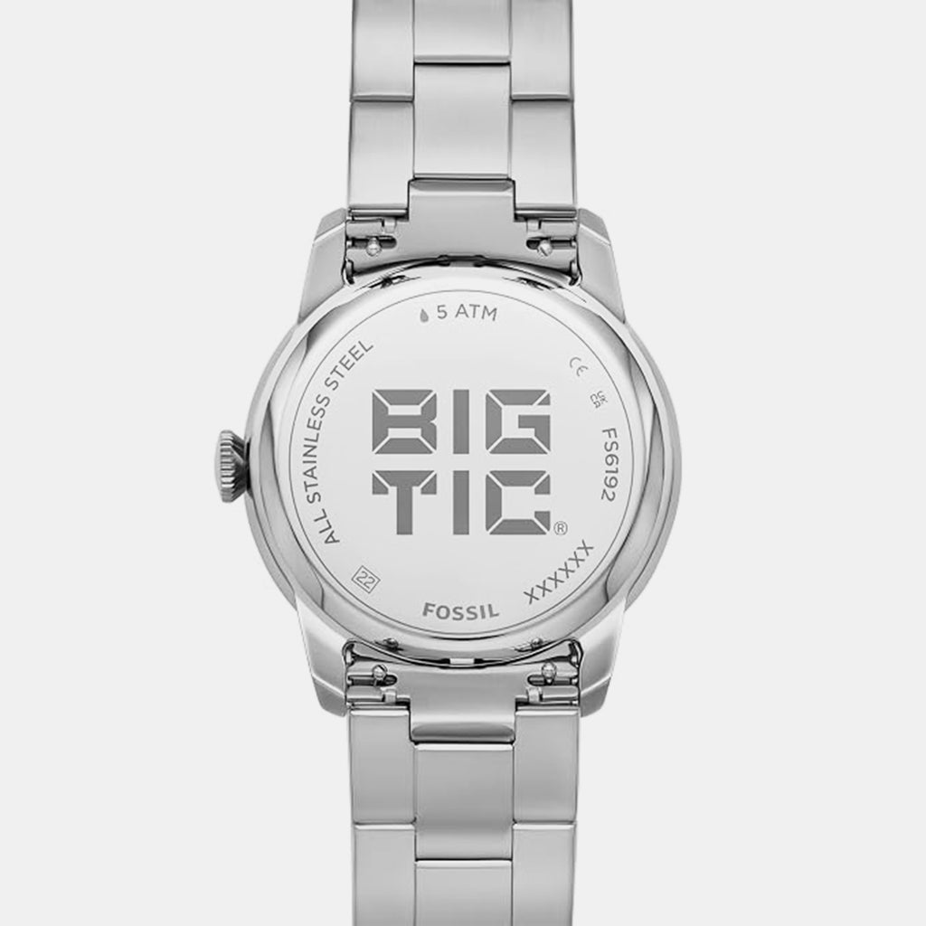 Townsman Big Tic Men Quartz Silver Dial Analog-Digital Stainless Steel Watch FS6192
