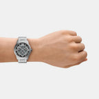 Townsman Big Tic Men Quartz Silver Dial Analog-Digital Stainless Steel Watch FS6192