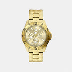 Garrett Men Quartz Champange Dial Multi-Function Stainless Steel Watch FS6194