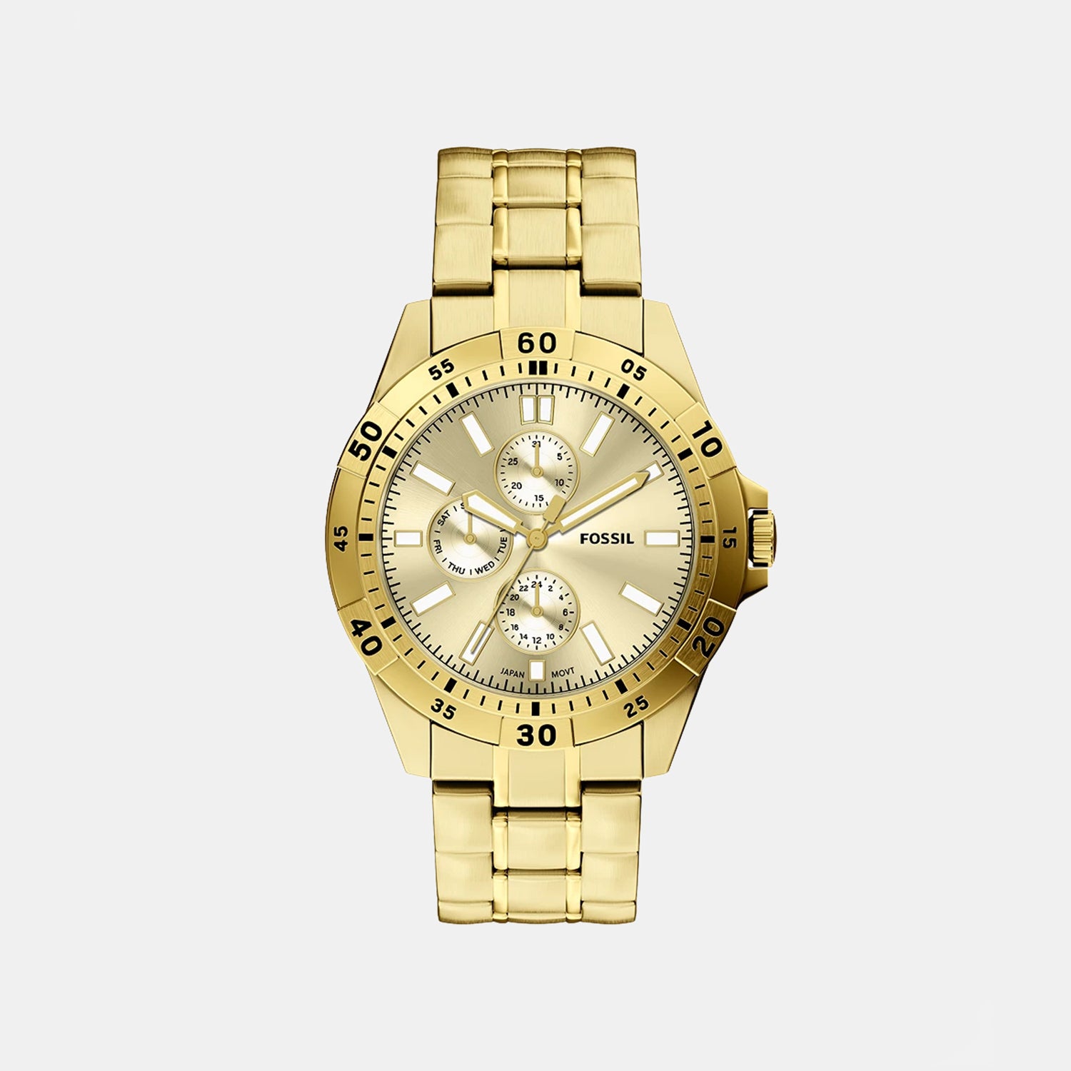 Garrett Men Quartz Champange Dial Multi-Function Stainless Steel Watch FS6194