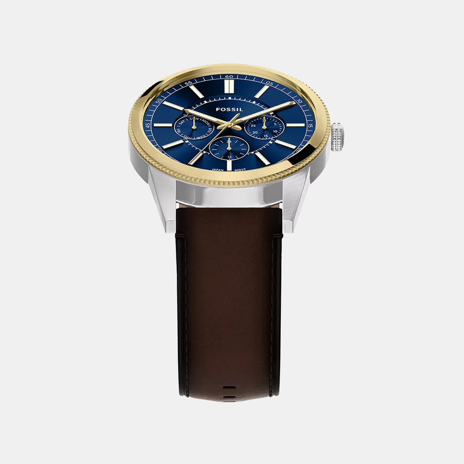 Pearson Men Quartz Blue Dial Multi-Function Leather Watch FS6195