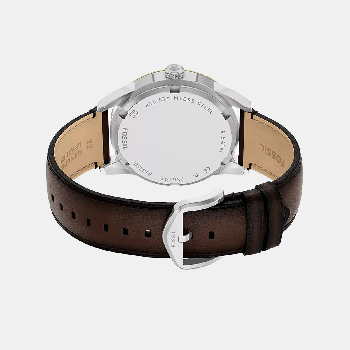 Pearson Men Quartz Blue Dial Multi-Function Leather Watch FS6195