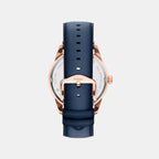 Pearson Men Quartz Blue Dial Multi-Function Leather Watch FS6196