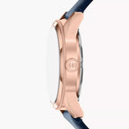 Pearson Men Quartz Blue Dial Multi-Function Leather Watch FS6196