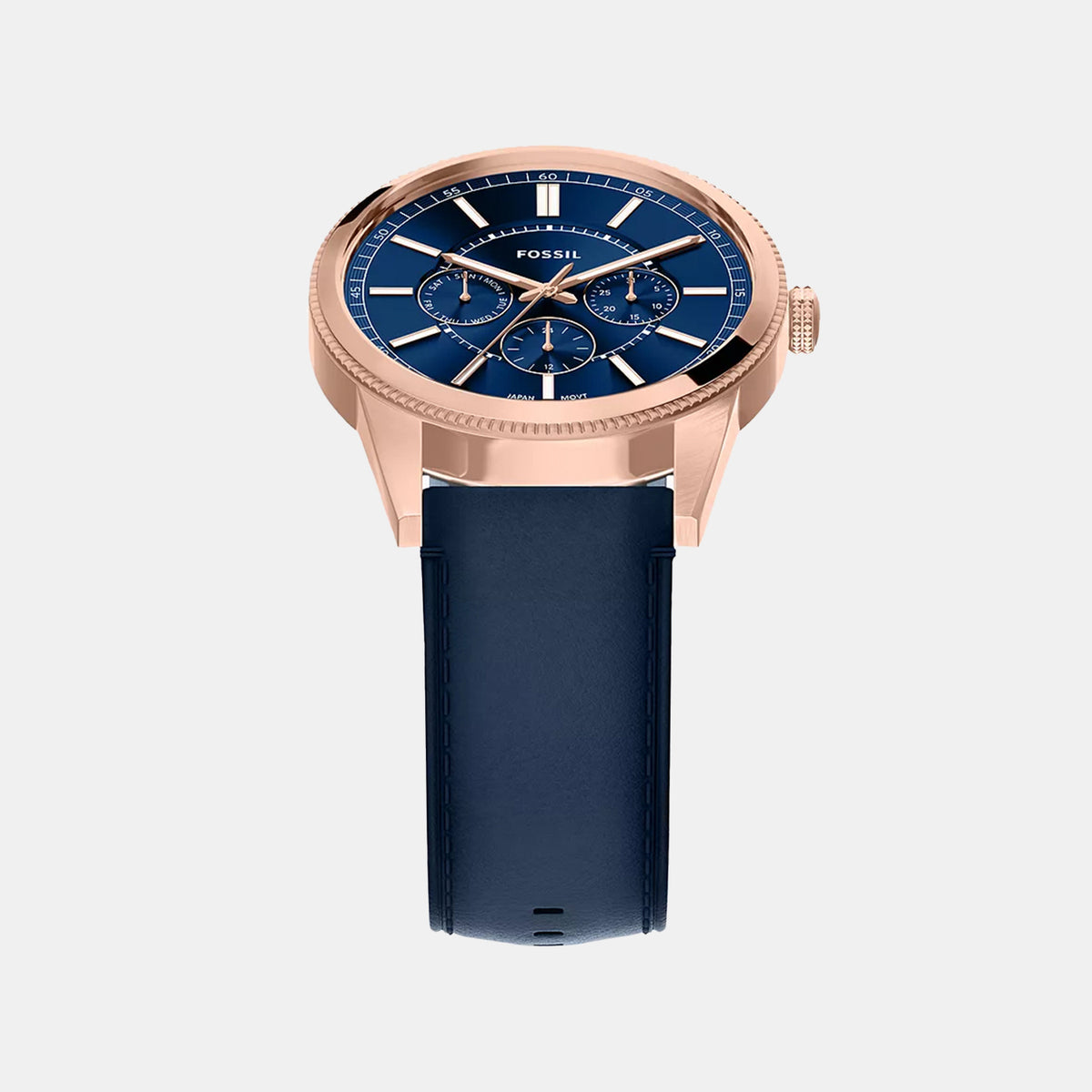 Pearson Men Quartz Blue Dial Multi-Function Leather Watch FS6196