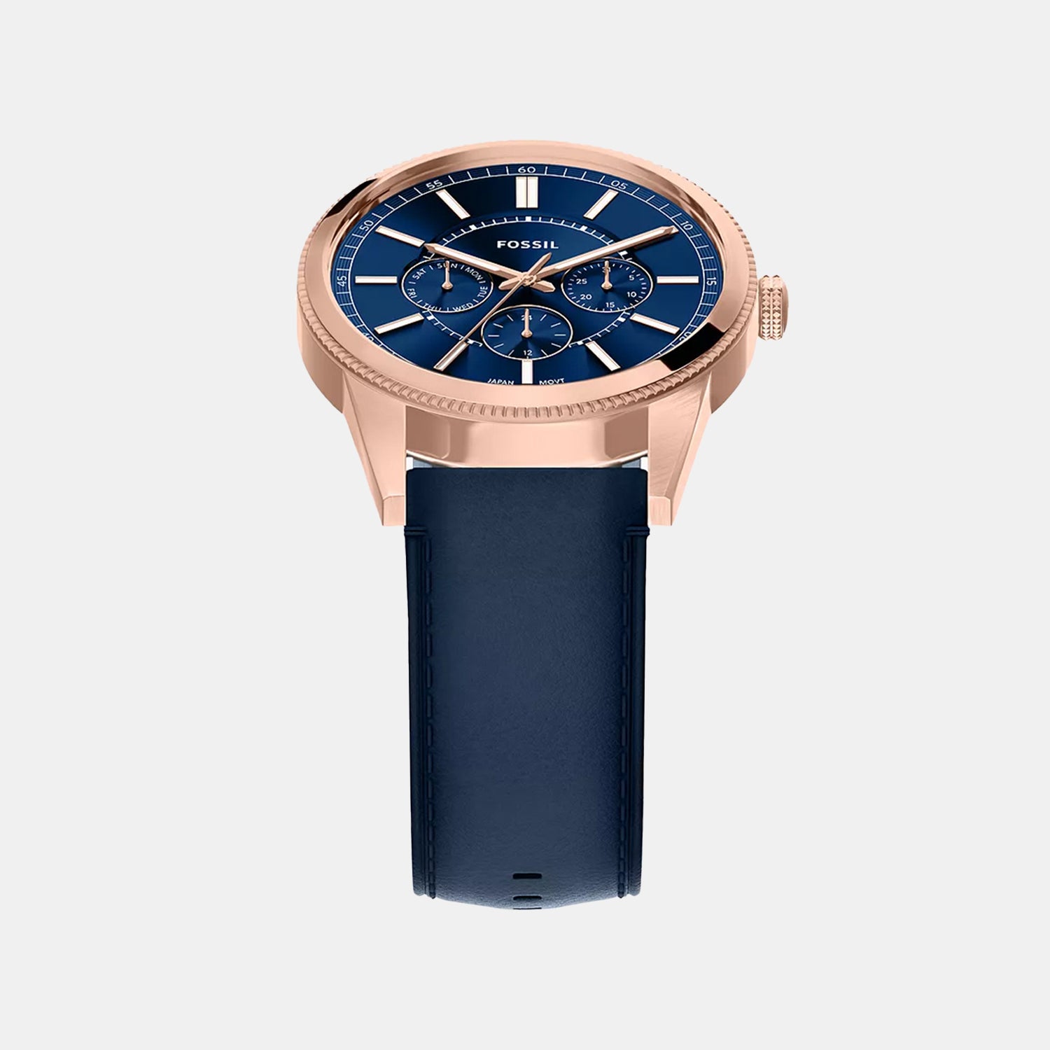 Pearson Men Quartz Blue Dial Multi-Function Leather Watch FS6196