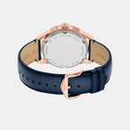 Pearson Men Quartz Blue Dial Multi-Function Leather Watch FS6196