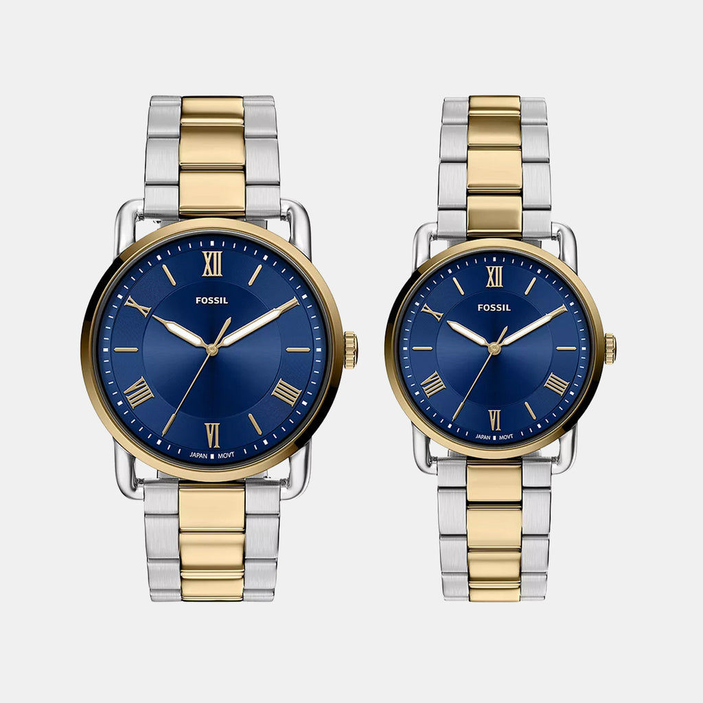 Copeland Couple Quartz Blue Dial Analog Stainless Steel Watch FS6198SET