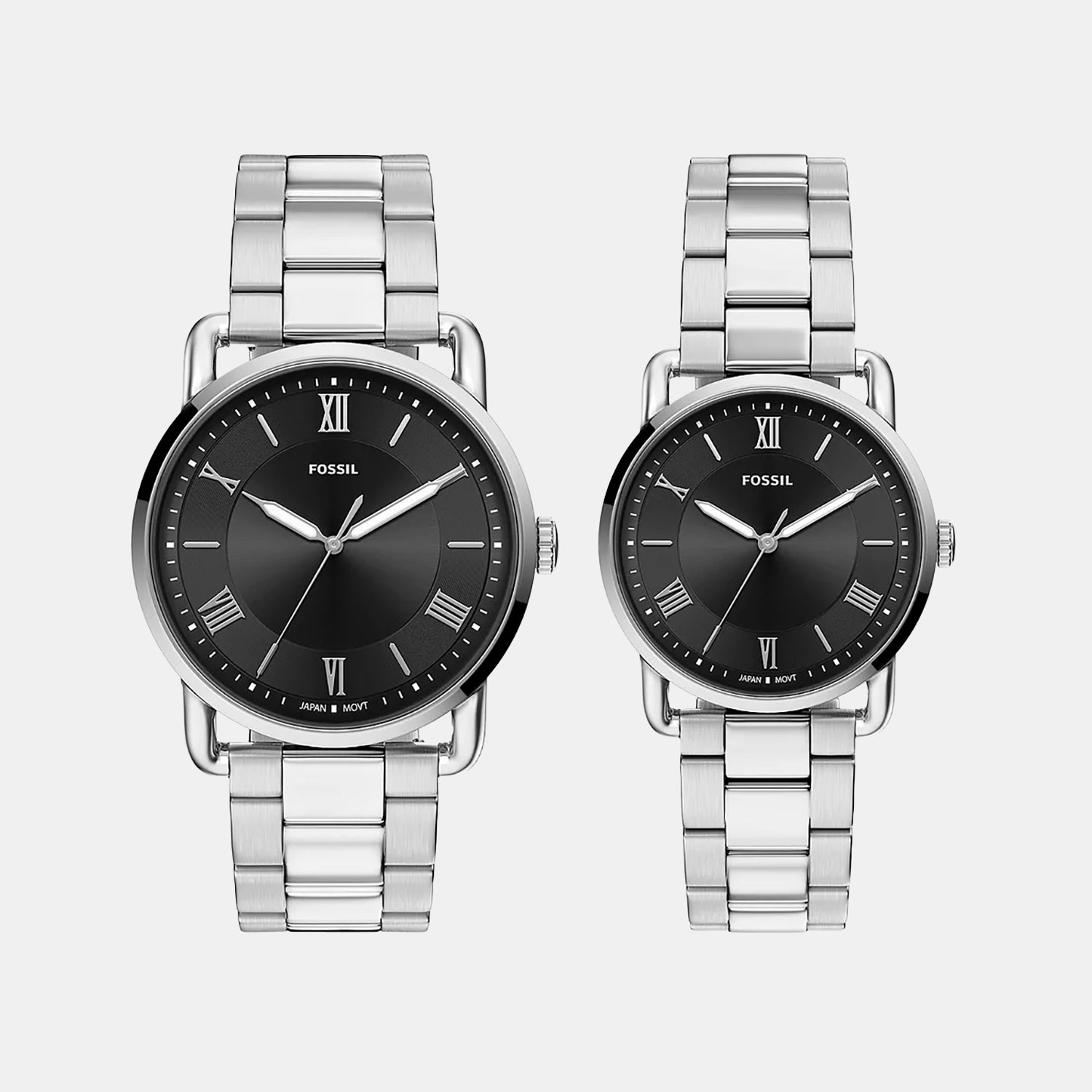 Copeland Couple Quartz Black Dial Analog Stainless Steel Watch FS6199SET