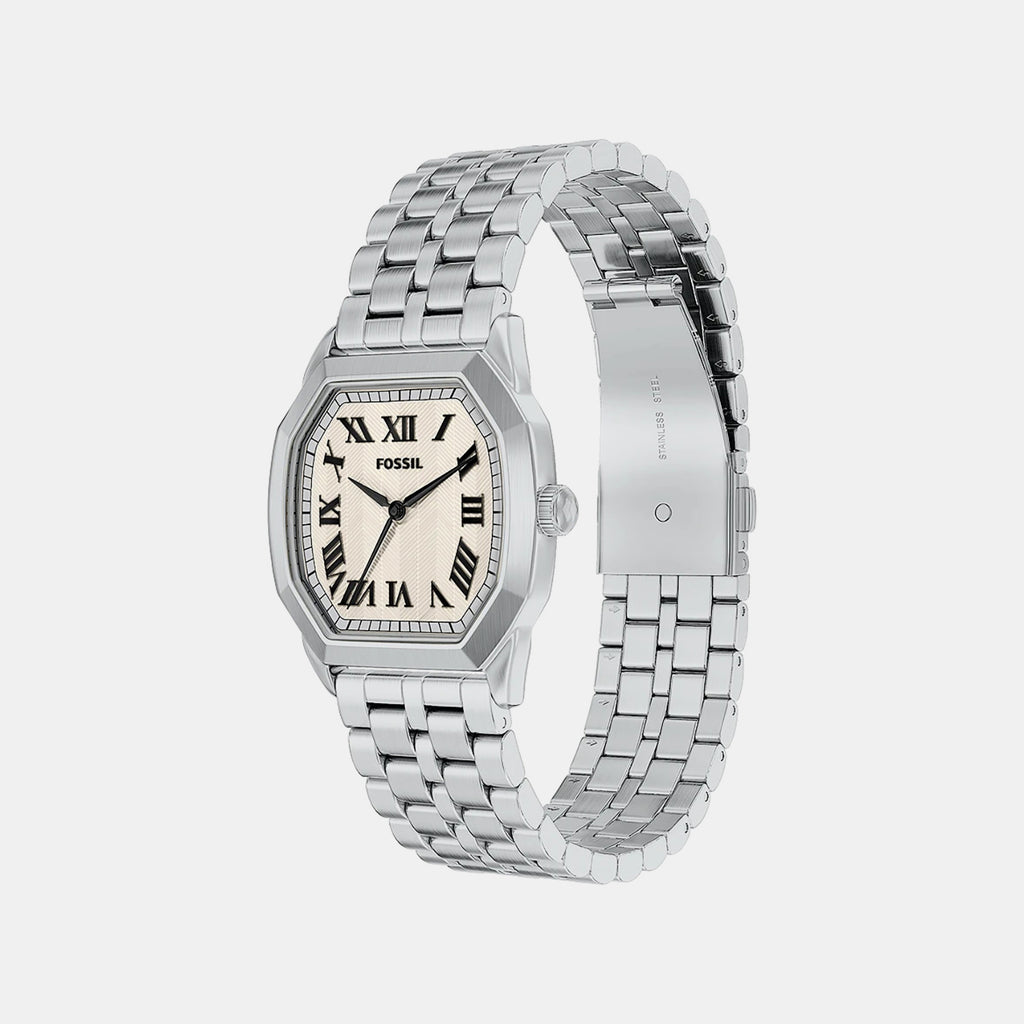 Harlow Women Quartz Cream Dial Analog Stainless Steel Watch FS6211