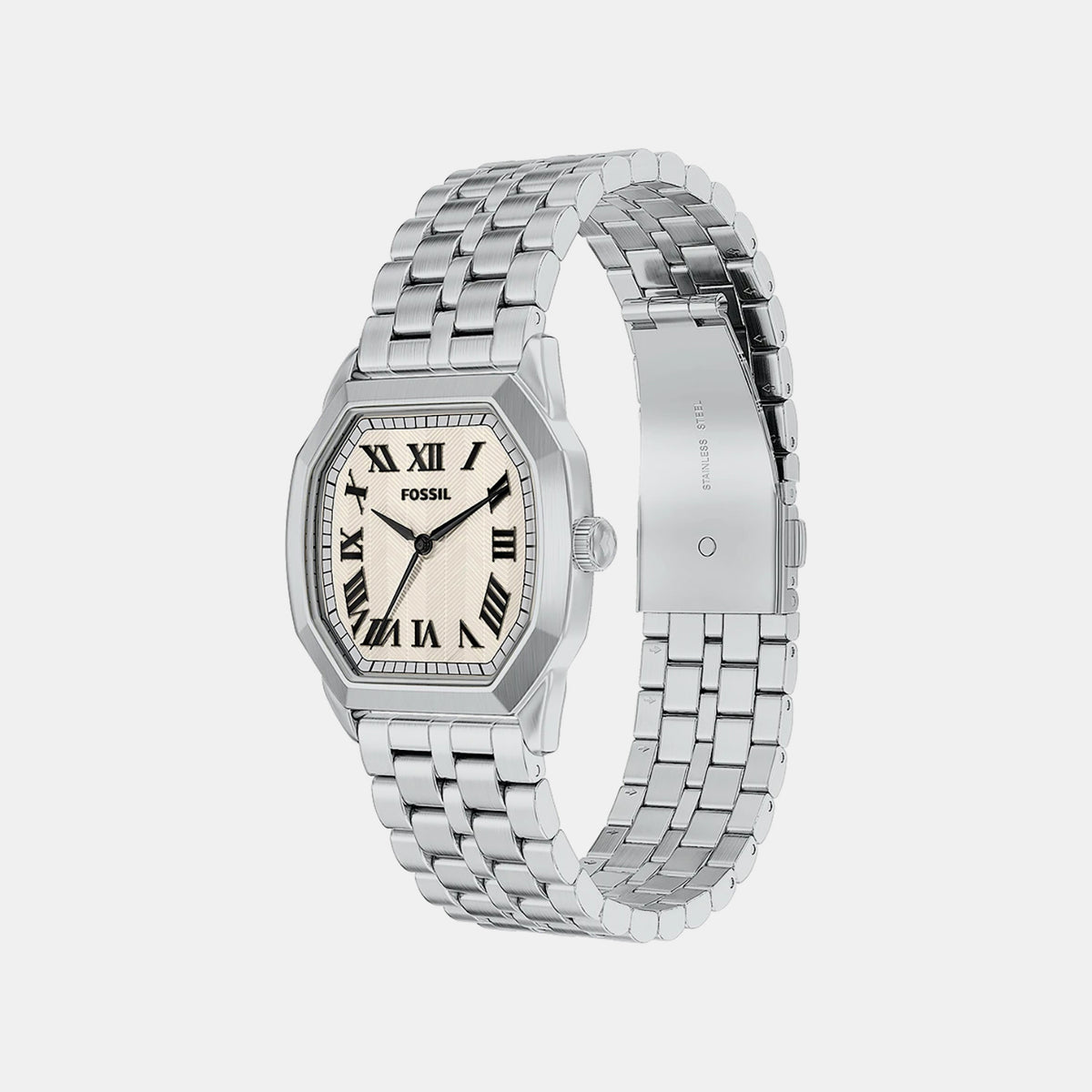 Harlow Women Quartz Cream Dial Analog Stainless Steel Watch FS6211