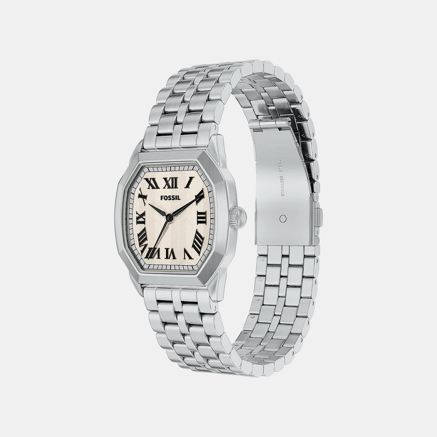 Harlow Women Quartz Cream Dial Analog Stainless Steel Watch FS6211