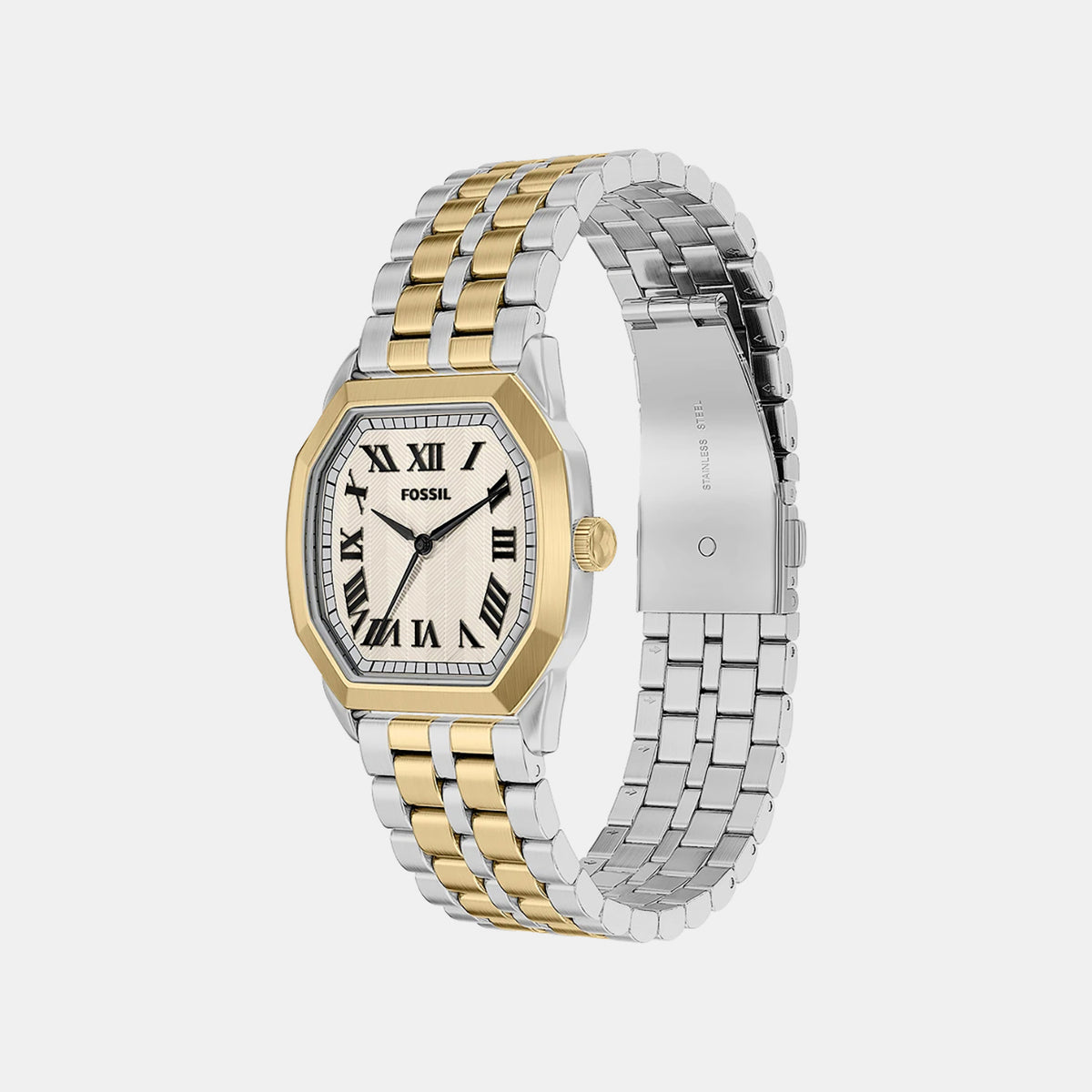 Harlow Women Quartz Cream Dial Analog Stainless Steel Watch FS6212
