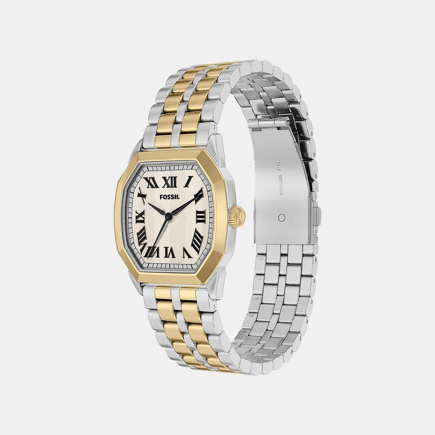 Harlow Women Quartz Cream Dial Analog Stainless Steel Watch FS6212