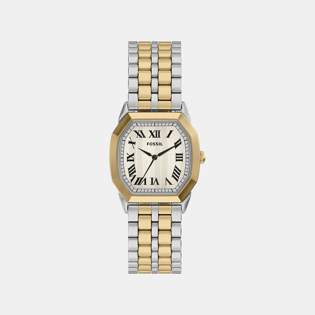 Harlow Women Quartz Cream Dial Analog Stainless Steel Watch FS6212