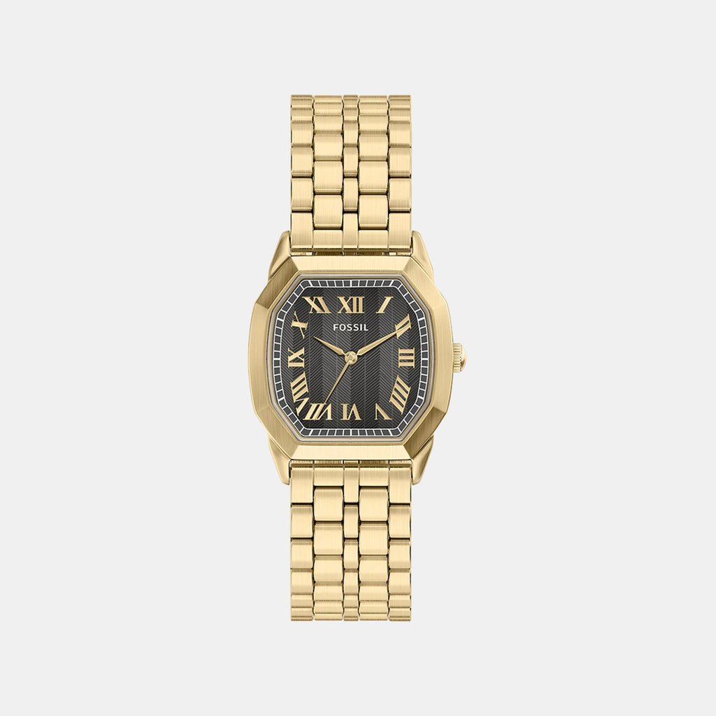Harlow Women Quartz Black Dial Analog Stainless Steel Watch FS6213