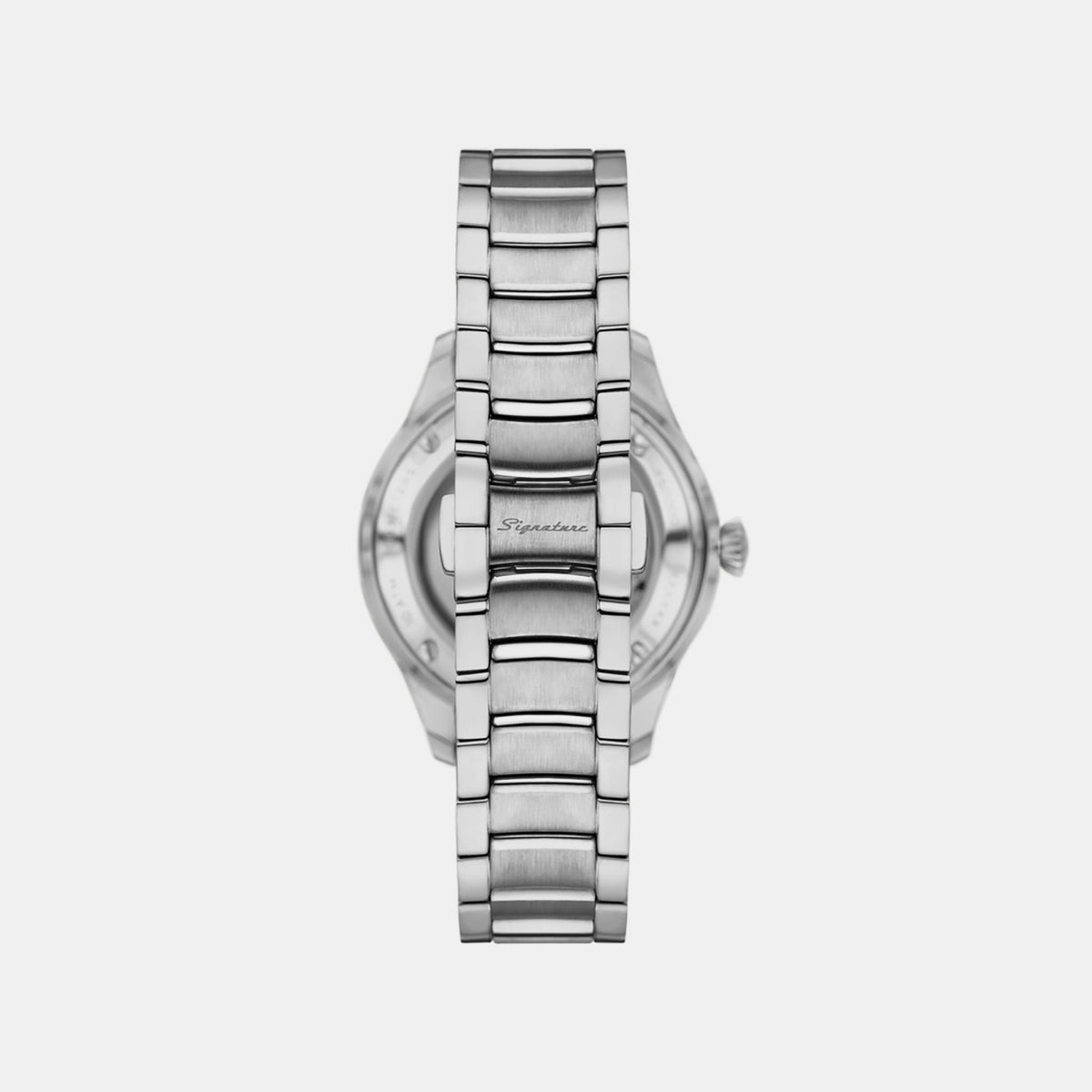 Signature Men Automatic Black Dial Analog Stainless Steel Watch FSI1000