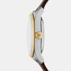 Signature Men Automatic Cream Dial Analog Leather Watch FSI1001