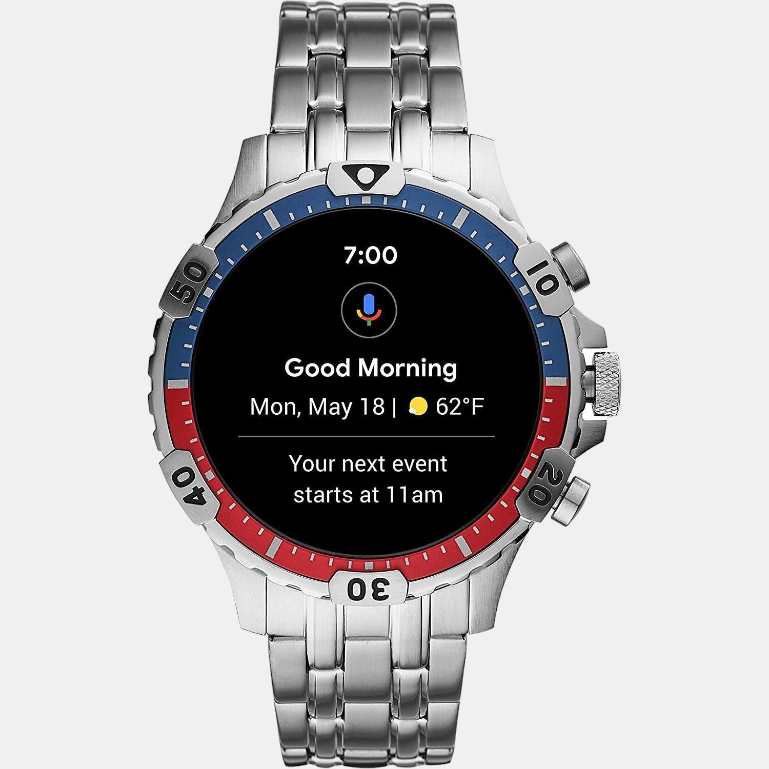 Fossil Round Automatic Digital Men watch