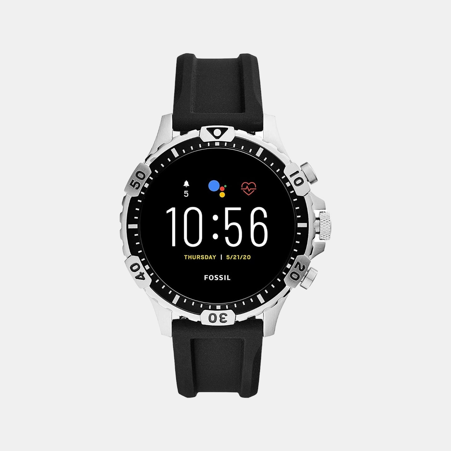 Male Black Digital Silicon Automatic Watch FTW4041