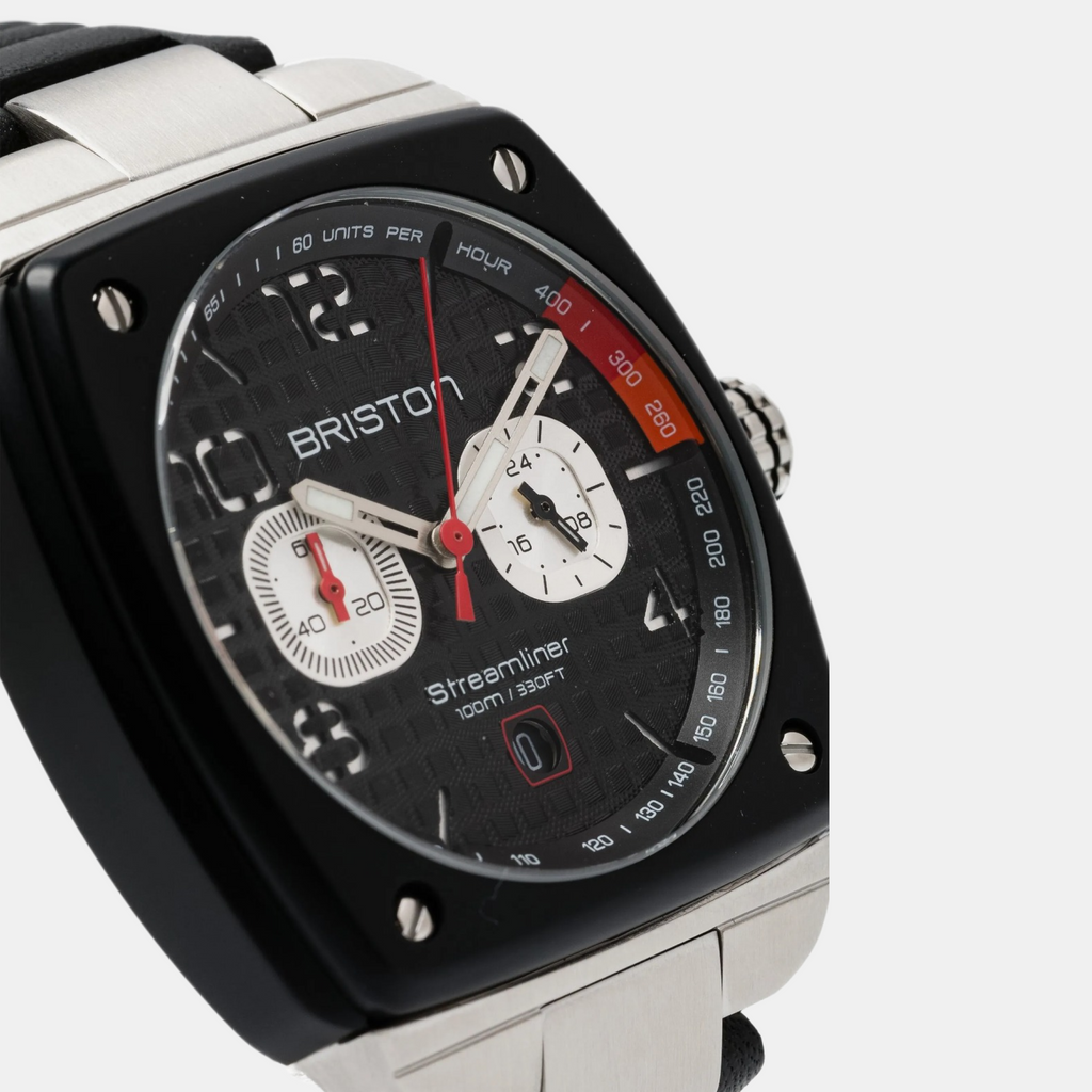 Streamliner Men Quartz Black Dial Analog Leather Watch 24142.SA.B.1.LB