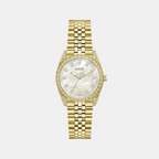 Dress Women Quartz White Mother Of Pearl Dial Analog Stainless Steel Watch GW1099L2