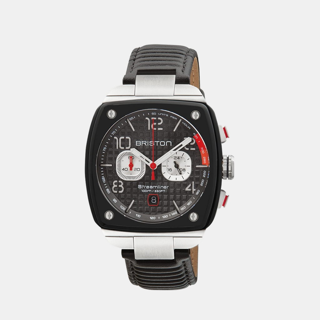 Streamliner Men Quartz Black Dial Analog Leather Watch 24142.SA.B.1.LB