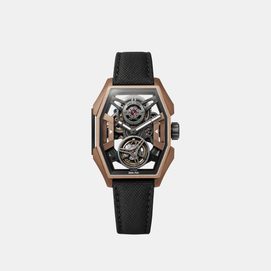 Men Automatic Grey Dial Analog Leather Watch EDGE - RG
