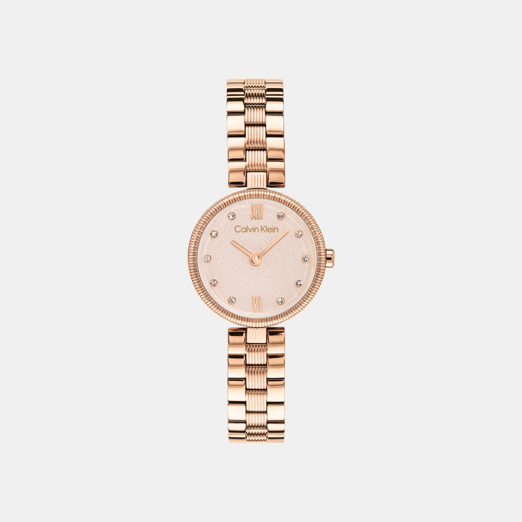 Gleam Women Quartz Blush Dial Analog Stainless Steel Watch 25100227
