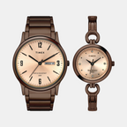 Trendline Couple Quartz Rose Gold Dial Analog Stainless Steel Watch TW00PR265