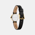 Gleam Women Quartz Black Dial Analog Leather Watch 25100230