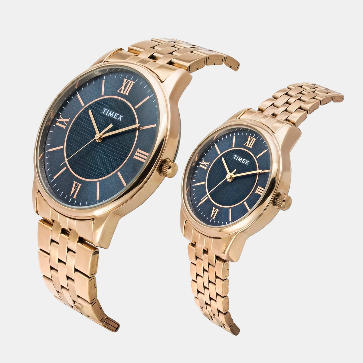 Trendline Couple Quartz Blue Dial Analog Stainless Steel Watch TW00PR332