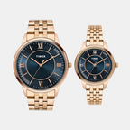 Trendline Couple Quartz Blue Dial Analog Stainless Steel Watch TW00PR332