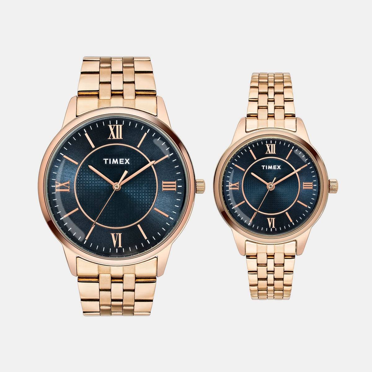 Trendline Couple Quartz Blue Dial Analog Stainless Steel Watch TW00PR332