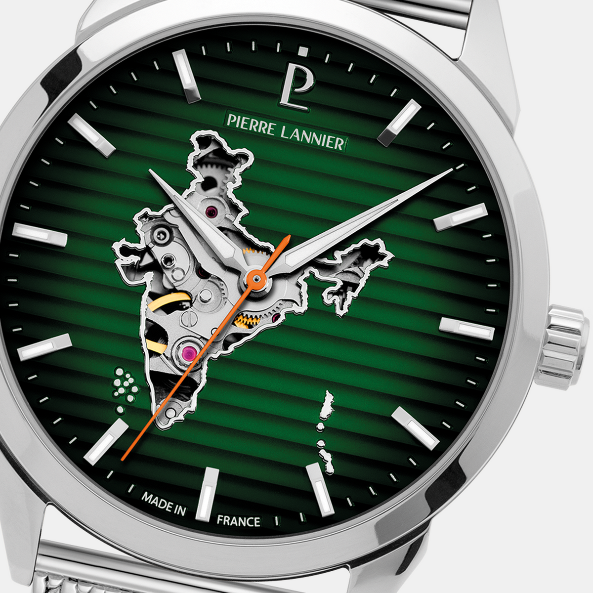 Men Automatic Green Dial Analog Stainless Steel Watch 430D171