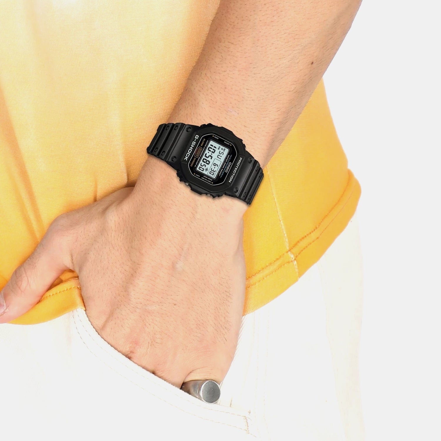 G-Shock Men Quartz Black Dial Digital Resin Watch G001