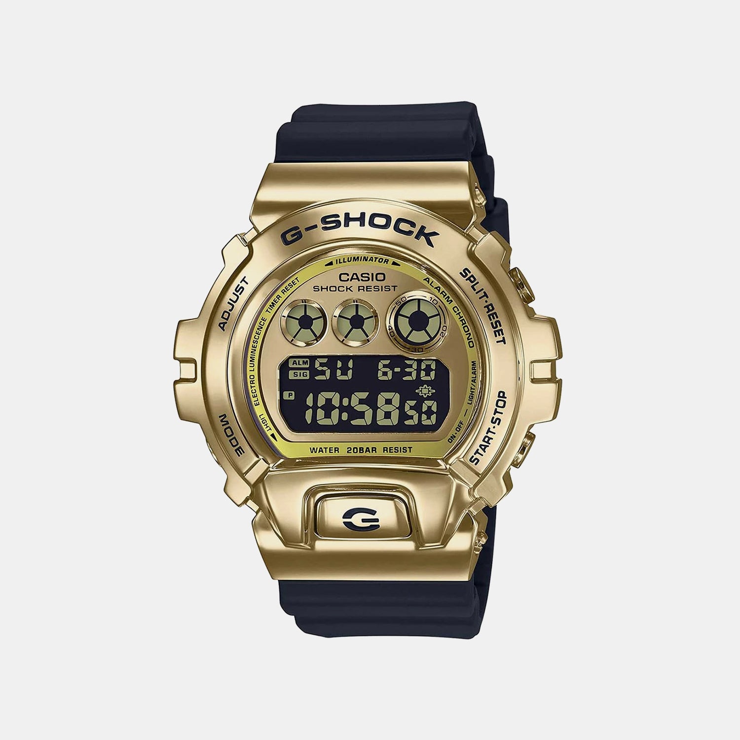 G-Shock Men Quartz Gold Dial Digital Resin Watch G1027