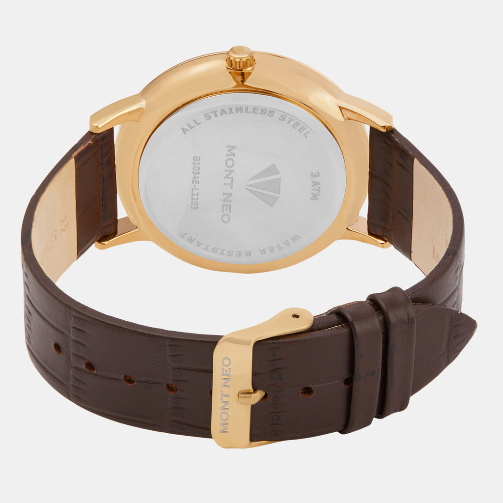 Mont Neo Men Round Silver watch